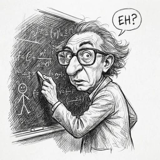 ChatGPT caricature of a teacher in pencil sketch style