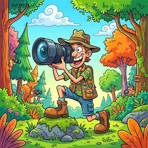ChatGPT caricature of a photographer in cartoon style