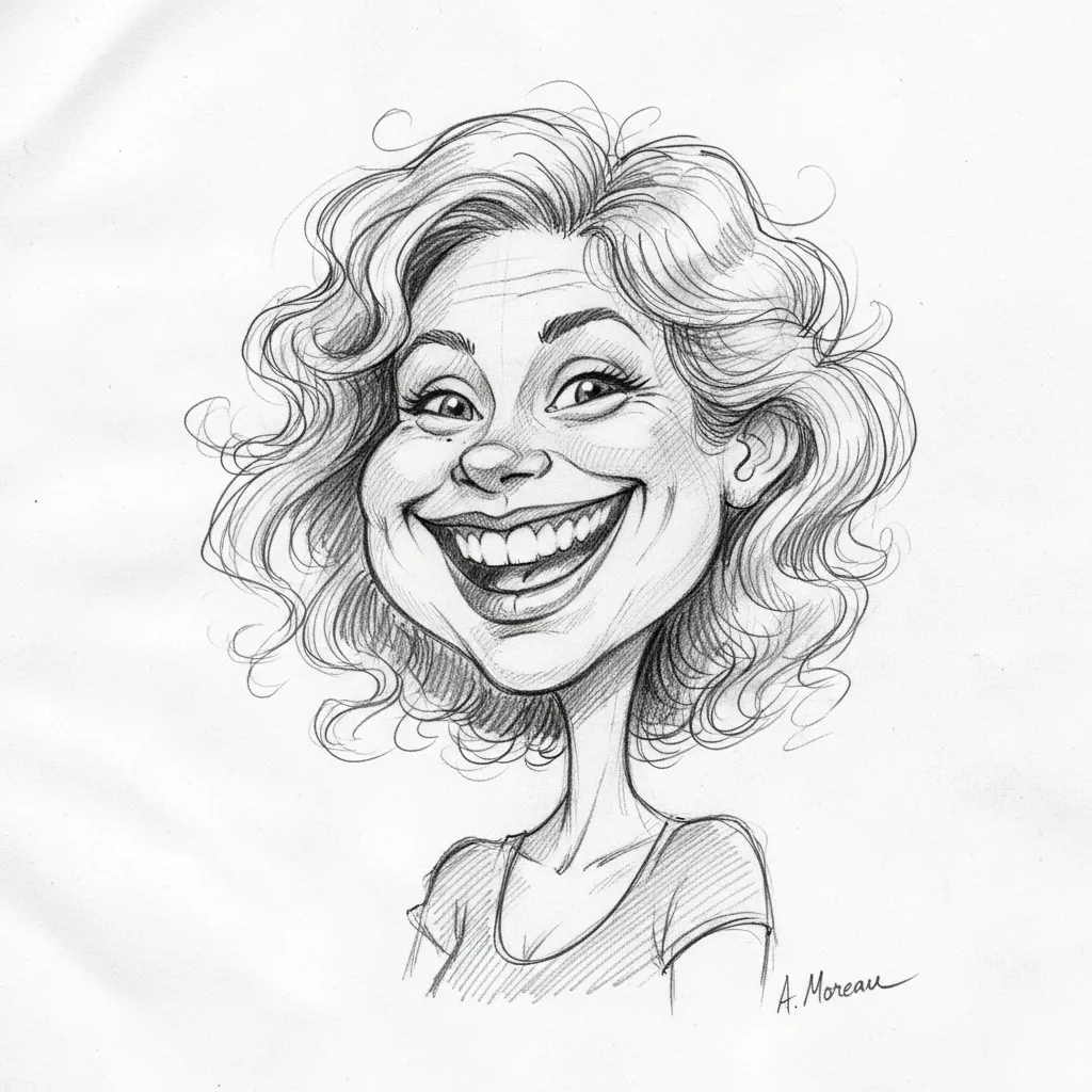 Sketch caricature style